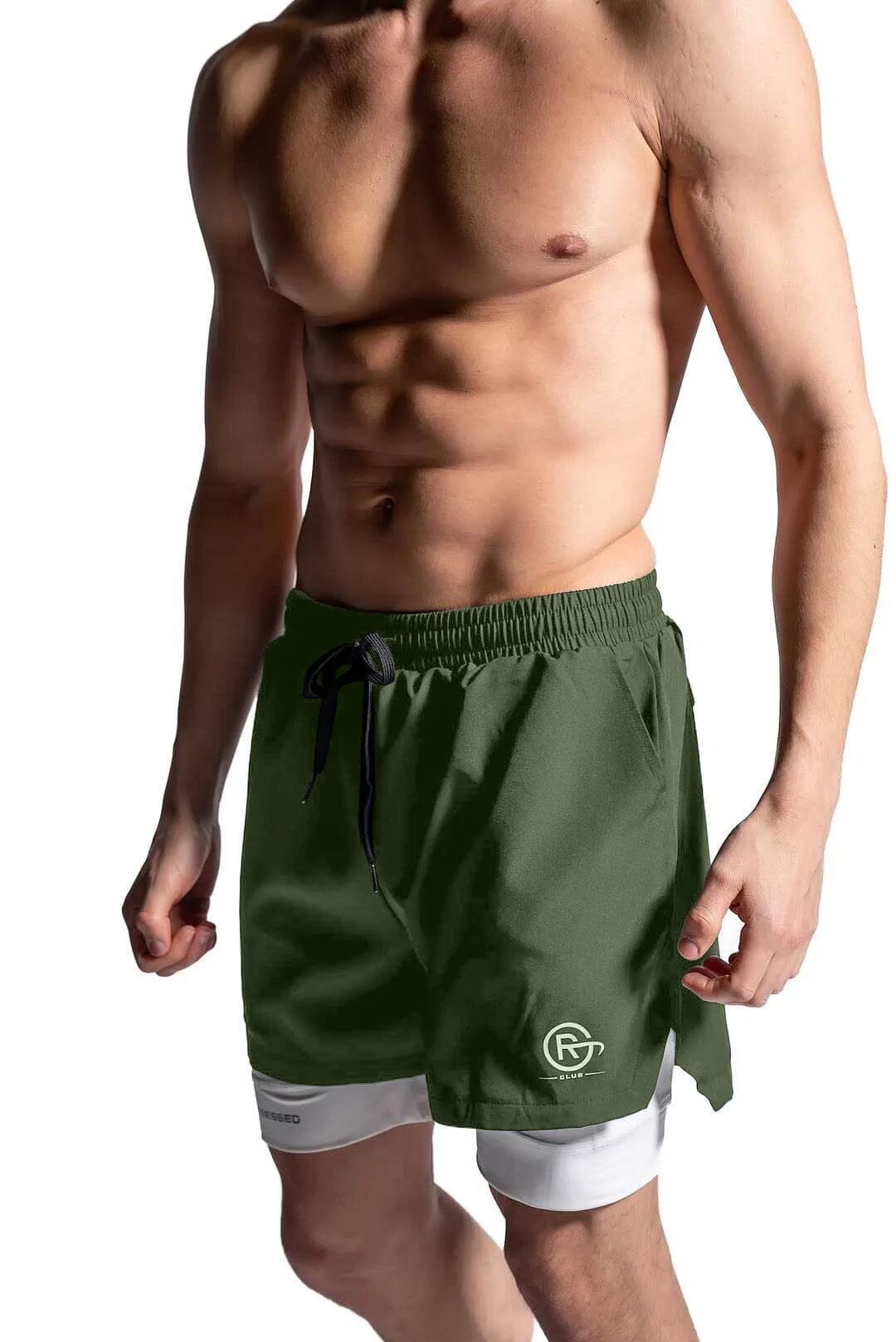 STAY OBSESSED SHORTS Gym rats club Green S 